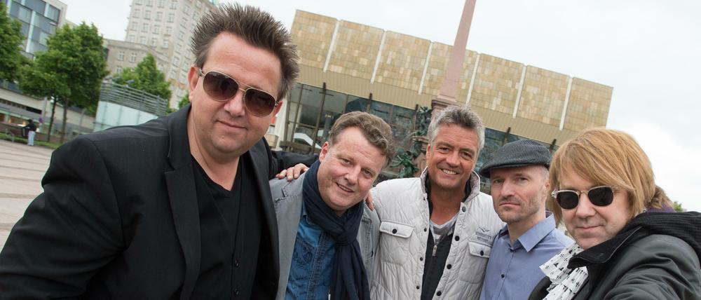 "Die Prinzen" 2015 in Leipzig: (v. l.) Sebastian Krumbiegel, Henri Schmidt, Jens Sembdner, Wolfgang Lenk und Tobias Künzel.