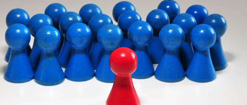 Minderheit und Mehrheit. Wer sieht hier schon rot?