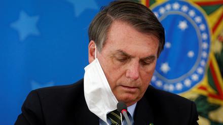 Jair Bolsonaro während einer Pressekonferenz in dieser Woche.