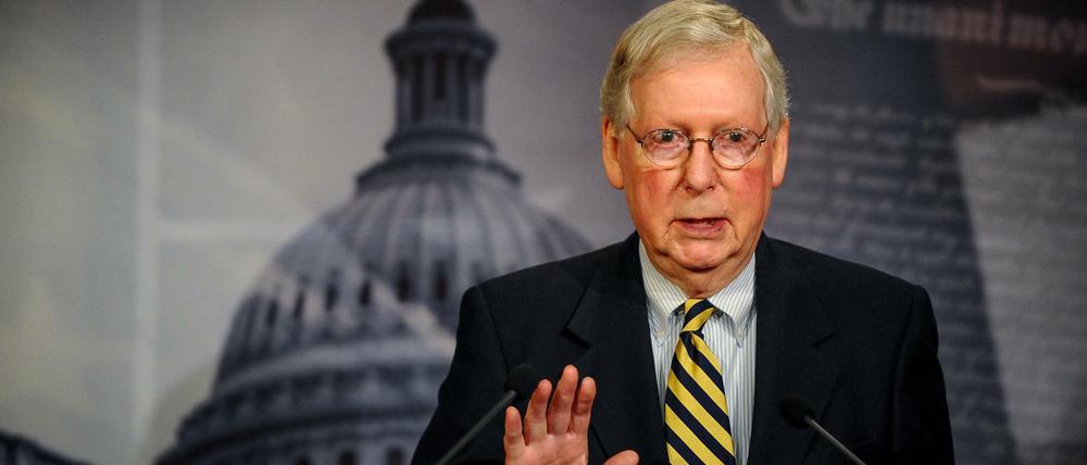 Der Mehrheitsführer im US-Senat, Mitch McConnell, wirft der Opposition "rücksichtloses Verhalten" vor.