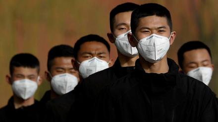 Sicherheitsleute in Peking