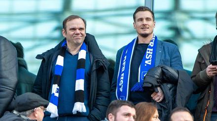 Klubchef Bernd Hoffmann (links) und HSV-Präsident Marcell Jansen sollen nur selten einer Meinung sein.