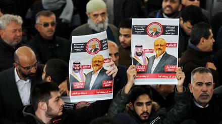 Demonstration zu Ehren des ermordeten Jamal Khashoggi in Istanbul (Archivbild)