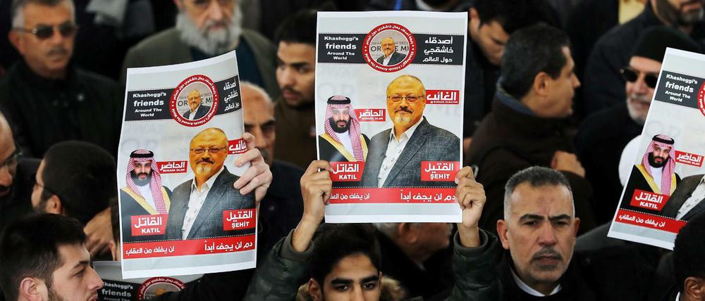 Demonstration zu Ehren des ermordeten Jamal Khashoggi in Istanbul (Archivbild)