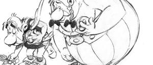Abschied. Diese Uderzo-Zeichnung veröffentlichte der Asterix-Verlag am Dienstag.