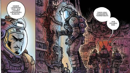 Klaustrophobisch: Eine Seite aus „Aliens: Dead Orbit“.