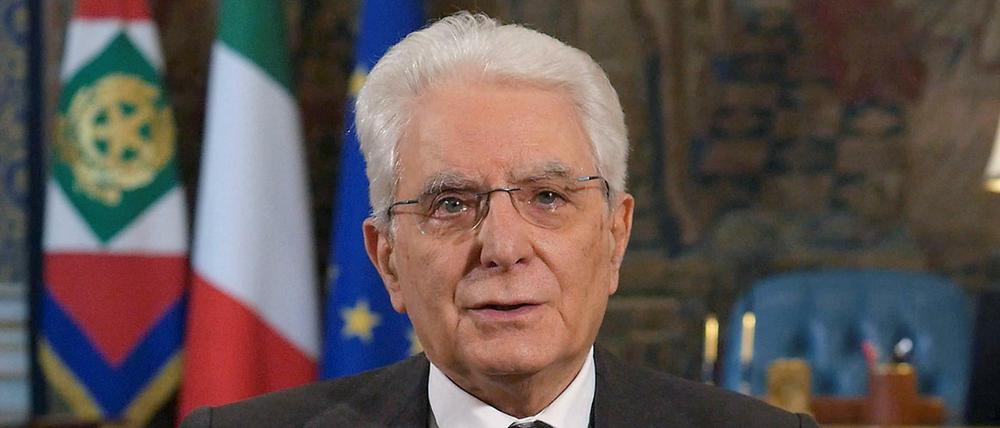 Italiens Präsident Sergio Mattarella 