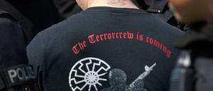 Eine Neonazi-Demonstration Demonstration.