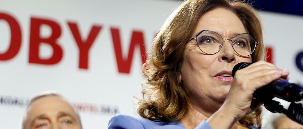 Polens Oppositionsführerin Malgorzata Kidawa-Blonska ruft zum Boykott der Präsidentenwahl am 10. Mai auf.