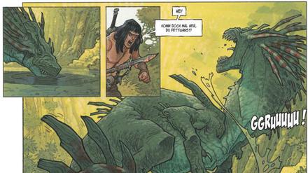 In praller, wenig verhüllender Pracht erzählt der Band von Stammesfehden, Vampirismus - und Drachen.