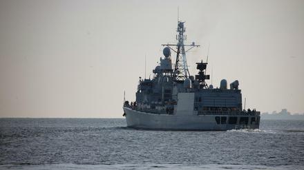 Die Fregatte «Augsburg» der Deutschen Marine.