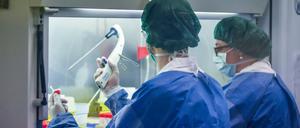 Weltweit, wie hier in der Virologie des San Matteo Krankenhauses in Rom, erforschen Wissenschaftler das neue Coronavirus - und tauschen ihr Wissen über alle Grenzen hinweg aus. 