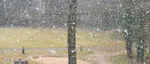 Kurz und kräftig war der Schneefall am Montag. Es dürfte der vorerst letzte Wintergruß gewesen sein.