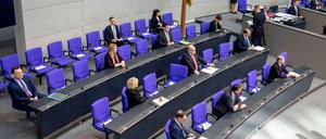 Abstand halten im Bundestag.