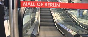 Im Einkaufscenter Mall of Berlin haben aufgrund der Coronakrise nur noch die Lebensmittelmärkte offen.