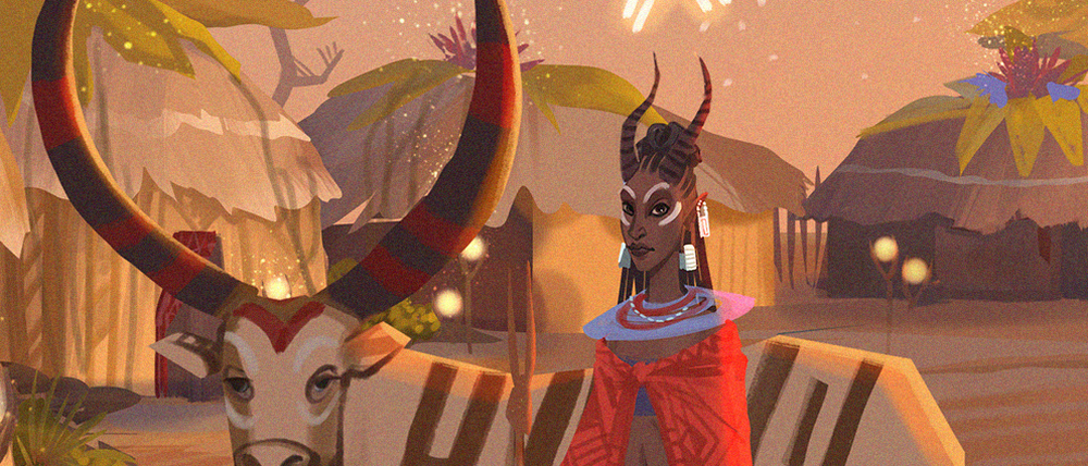Szene aus dem derzeit entstehenden Spiel "The Wagadu Chronicles".