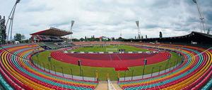 Letzte Saison. Die Lizenz für das Jahn-Stadion läuft 2020 aus. Foto: Kay Nietfeld/dpa