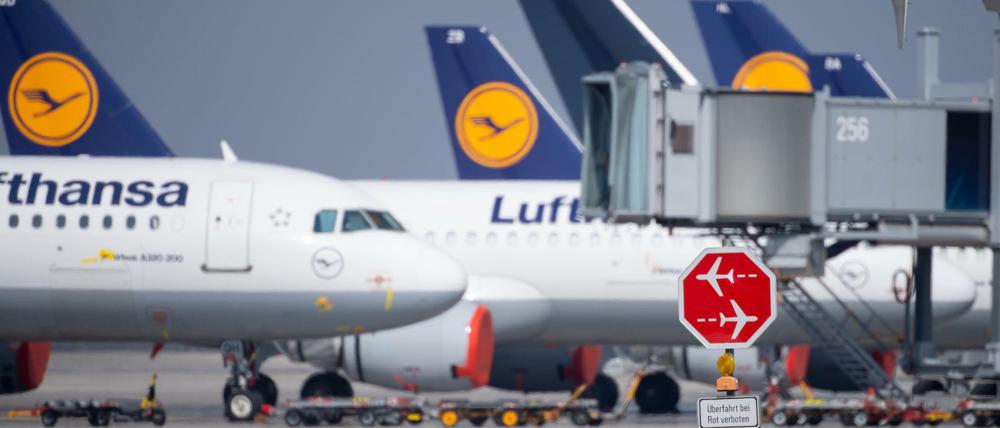 Kein Flugverkehr: Die Lufthansa fliegt derzeit nur mit einem Notflugplan.
