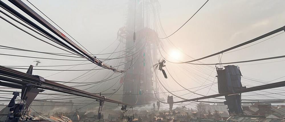 „Half-Life: Alyx“ ist das mit Abstand aufwendigste VR-Game. Der Spieler muss sich in City 17 gegen Kopfkrabben, Kampfdrohnen und Zombies behaupten.
