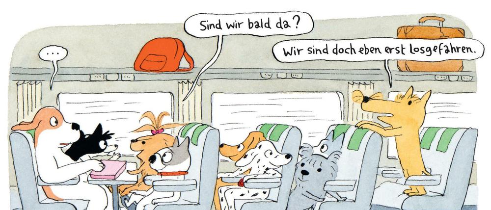 Kaum rollen die Räder, wollen die Kleinen wissen, wann man ankommt. Eltern kennen das.