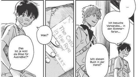 Auf der Straße gelandet: Eine Szene aus dem Manga „Weathering with You“.