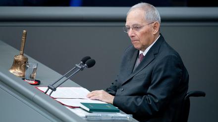Wolfgang Schäuble (CDU), Bundestagspräsident.