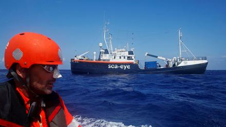 Übung im Sommer 2019: Das Schiff "Alan Kurdi" der deutschen NGO Sea-Eye.