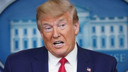 Donald Trump bei seinem täglichen Coronavirus-Briefing.