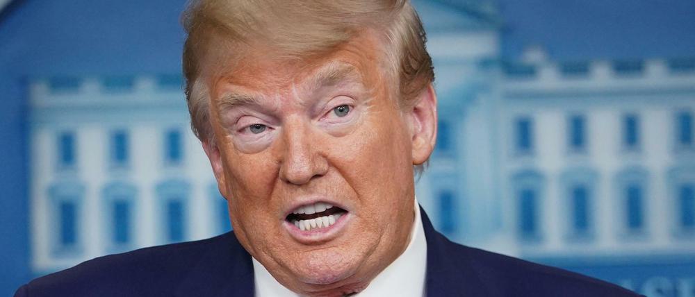 Donald Trump bei seinem täglichen Coronavirus-Briefing.