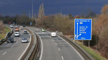 Die Autobahn A114 in Berlin