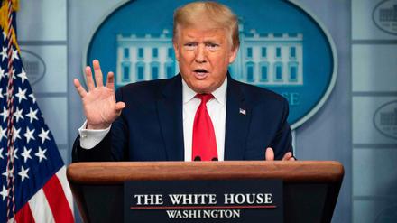 US-Präsident Donald Trump bei einer Pressekonferenz am Donnerstag.