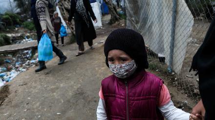 Völlig überfüllt: Flüchtlingscamp Moria auf der griechischen Insel Lesbos.