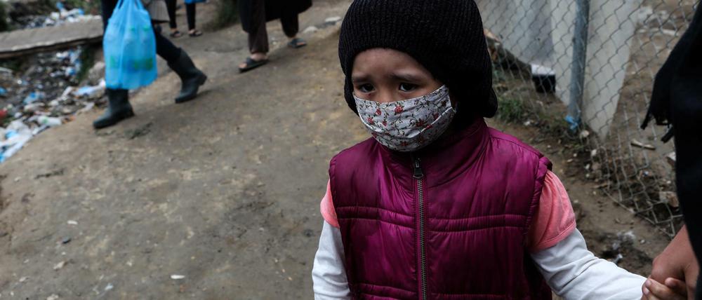 Völlig überfüllt: Flüchtlingscamp Moria auf der griechischen Insel Lesbos.