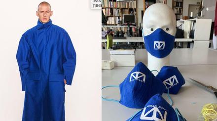 Ivanman-Blau. Die Masken von Ivan Mandžukić passen zu seinen bunten Entwürfen.