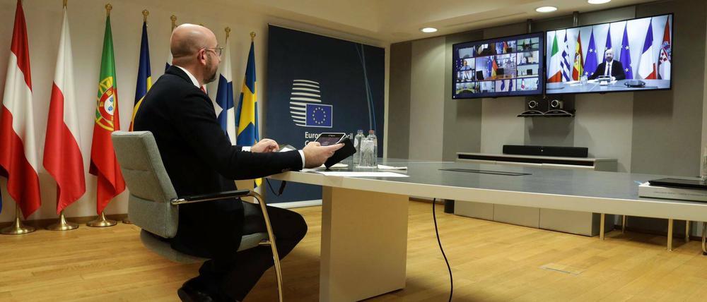 EU-Ratschef Charles Michel hat zum nächsten EU-Gipfel per Videokonferenz für den 23. April eingeladen. 