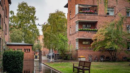 Die Siedlung Schillerpark in Berlin-Wedding, 1924-1930 nach Plänen von Bruno Taut gebaut.