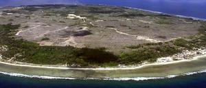 Die Insel Nauru im Pazifik. 