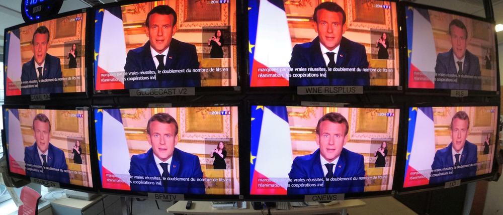 Frankreichs Präsident Emmanuel Macron hielt am Montagabend seine vierte Rede in der Corona-Krise.