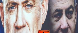 Der israelische Ministerpräsident Benjamin Netanjahu und Oppositionskandidat Benny Gantz.