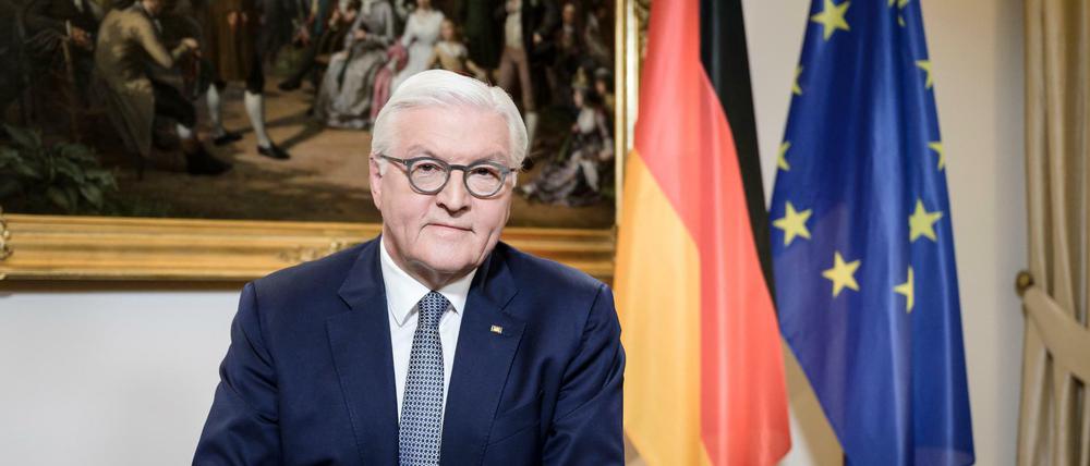 Bundespräsident Frank-Walter Steinmeier in Schloss Bellevue.