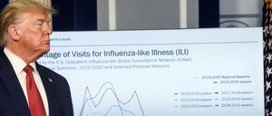 US-Präsident Donald Trump erläutert Richtlinien zur Lockerung der Corona-Maßnahmen. 