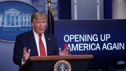 US-Präsident Donald Trump bei seiner Pressekonferenz am Donnerstag im Weißen Haus. 