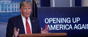 US-Präsident Donald Trump bei seiner Pressekonferenz am Donnerstag im Weißen Haus. 