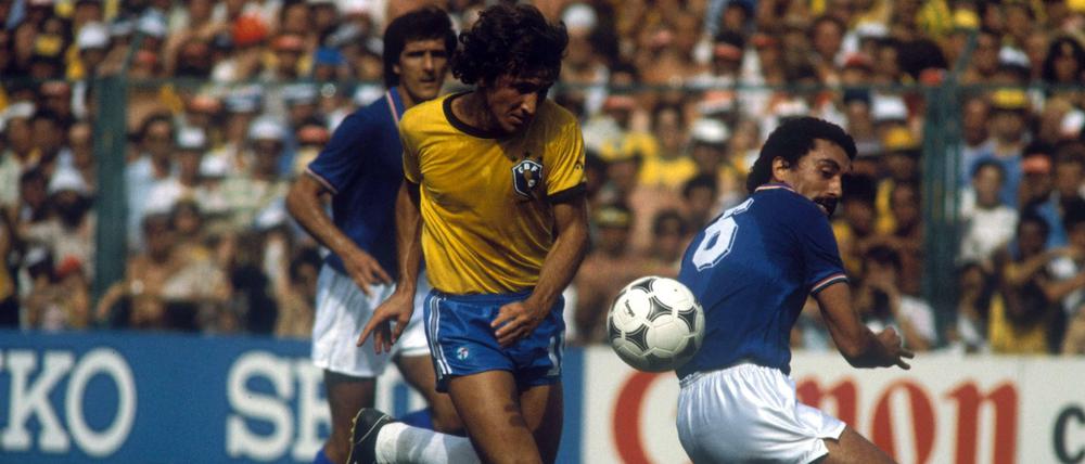 Claudio Gentile (rechts) wich Brasiliens Zico kaum einmal von der Seite.