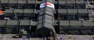 Die Armeeklinik auf dem Parkplatz des Emile-Muller-Krankenhauses in Mülhausen.