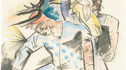 Bei der Arbeit. „Ernte“ heißt das Aquarell von Heinrich Campendonk, 60 000 Euro lautet die Taxe des Auktionshauses Lehr.