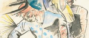 Bei der Arbeit. „Ernte“ heißt das Aquarell von Heinrich Campendonk, 60 000 Euro lautet die Taxe des Auktionshauses Lehr.