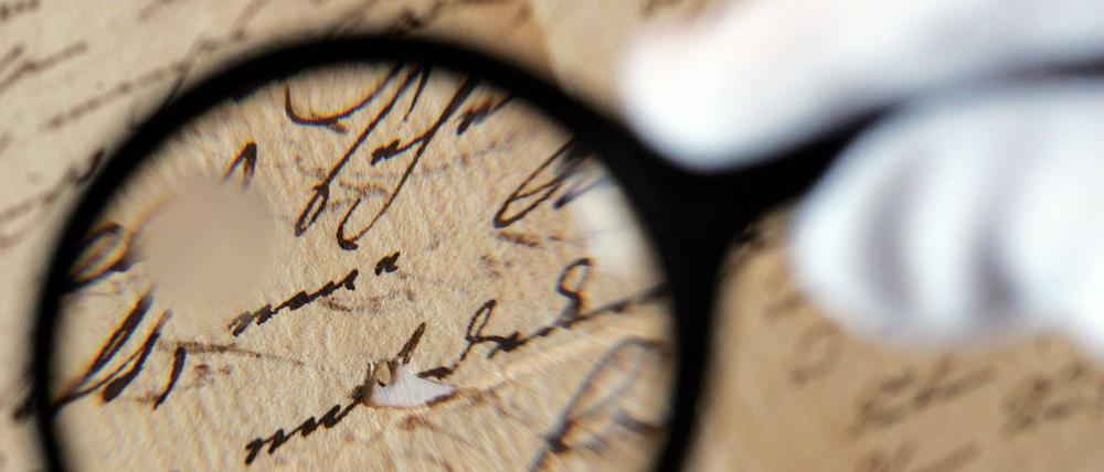 Originalschrift von Johann Wolfgang von Goethe im Goethe- und Schiller-Archiv in Weimar.