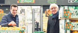 Händler in der Krise. Björn Weihe (links) hat nicht genug Abnehmer, Dieter Krauß drängt auf Mieterlass. 