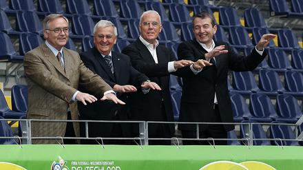 Nochmal davongekommen: Die ehemaligen deutschen Spitzenfunktionäre des DFB.
